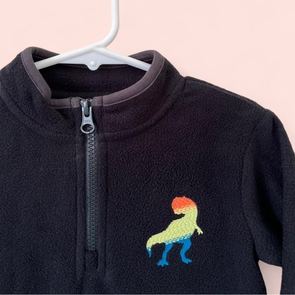 18 Month Cat & Jack 3/4 Zip Up Cozy & Soft Pullover Dinosaur Fleece - Picture 3 of 8